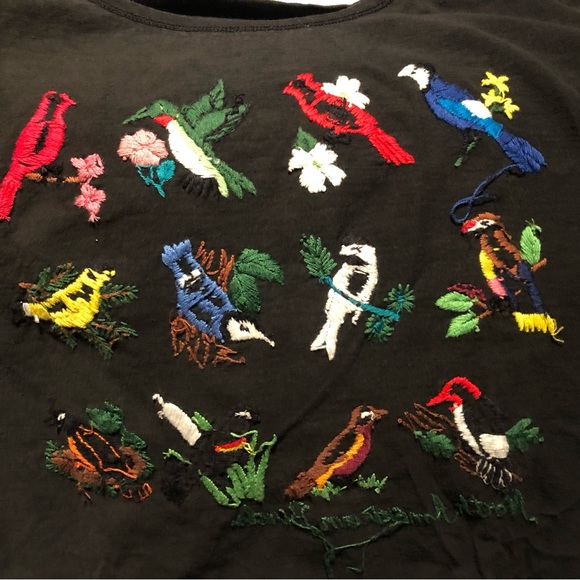 Embroidered T Shirt from Fee Fi Faux. “North American Birds” - Picture 8 of 8